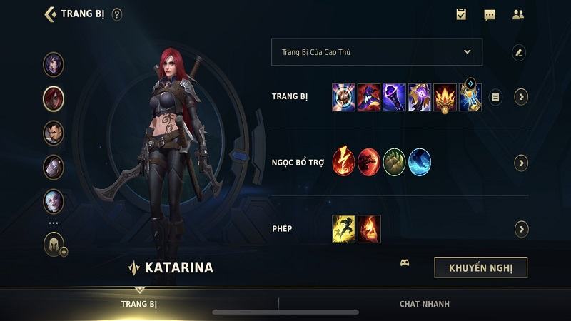 Bộ trang Bị dồn sát thương của Katarina