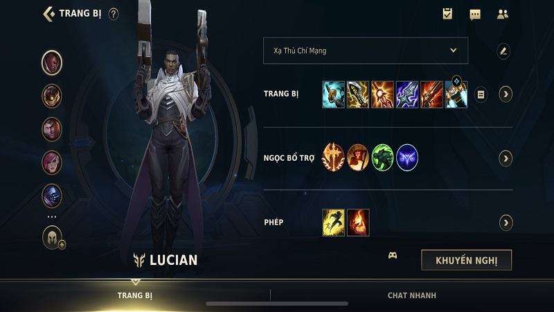 Trang bị cần thiết của Lucian