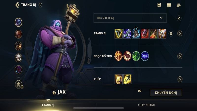 Bộ trang Bị gây sát thương của Jax