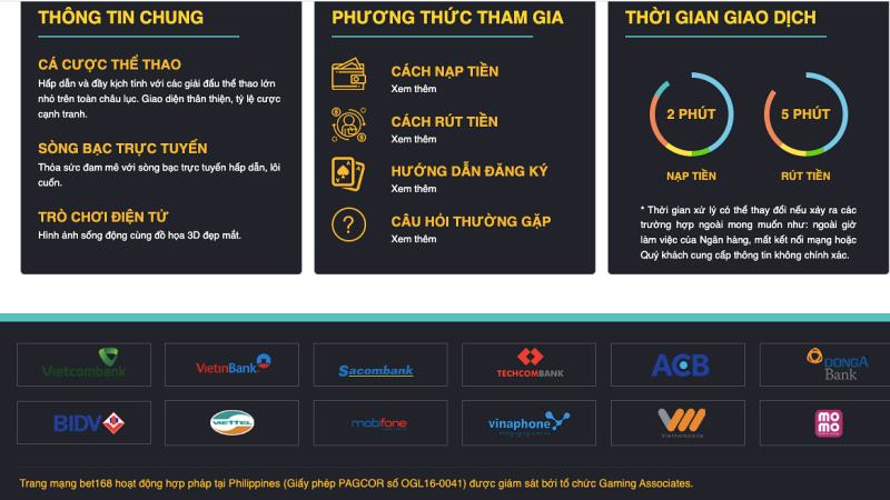 Hợp tác với nhiều đơn vị thanh toán uy tín tại Việt Nam