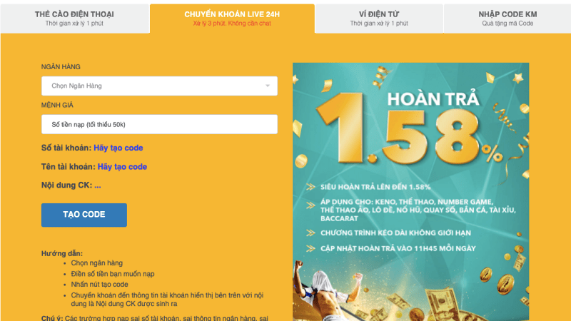 Gửi tiền cực nhanh, bảo mật thông tin người giao dịch tuyệt đối