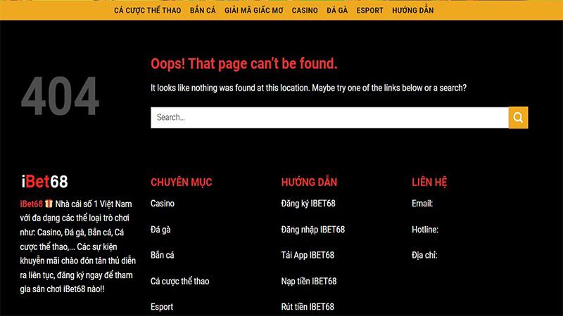 Tình trạng đường link bị lỗi bất thường